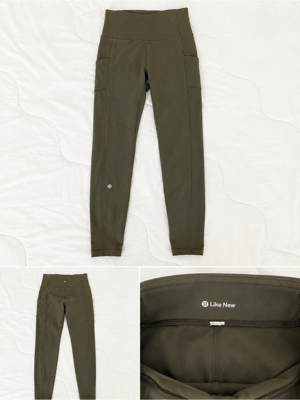 lululemon Like New Women’s Dark Green Cargo Leggings High Waist